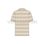 Mens short sleeved johnny-v tee flat sketch, back view