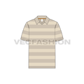 Mens short sleeved johnny-v tee flat sketch, front view