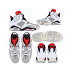 Mens sneakers, air jordan 6 style flat sketch, view 2