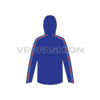 Mens Snow and Ski Jacket flat sketch, back view