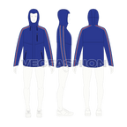 Mens Snow and Ski Jacket flat sketch, croqui sketch