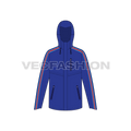 Mens Snow and Ski Jacket flat sketch, front view