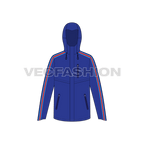 Mens Snow and Ski Jacket flat sketch, front view