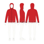 Mens Snow Trail Windbreaker flat sketch, croqui sketch