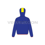 Mens Soft Shell Jacket flat sketch, back view
