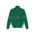 Mens Soft Shell Windbreaker Jacket flat sketch, front view
