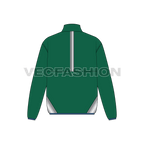 Mens Soft Shell Windbreaker Jacket flat sketch, back view