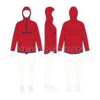 Mens Sport Anorak Jacket flat sketch, croqui sketch