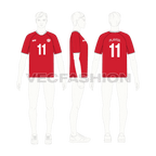 Mens sport football jersey flat sketch, croqui sketch