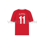 Mens sport football jersey flat sketch, back view