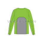 Mens Sport Jacket Fashion Flat flat sketch, back view