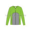Mens Sport Jacket Fashion Flat flat sketch, front view