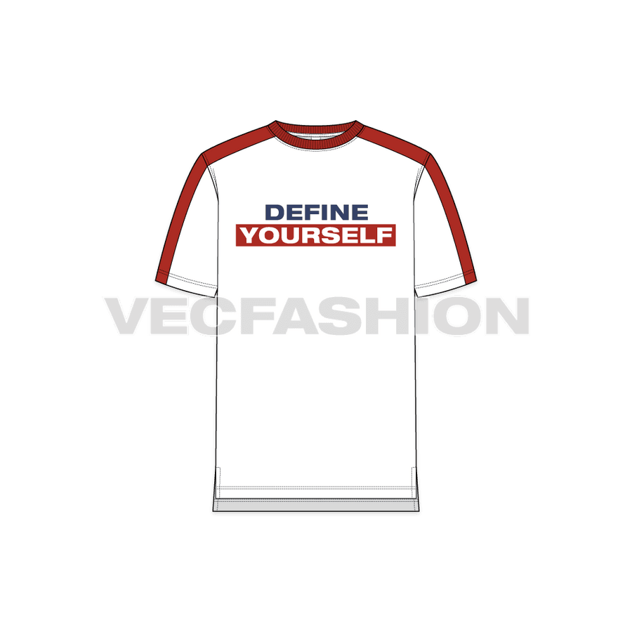 Mens Sport Round Neck Tshirt VecFashion