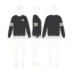 Mens sport sweatshirt flat sketch, croqui sketch