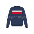 Mens sport sweatshirt template flat sketch, front view