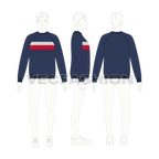 Mens sport sweatshirt template flat sketch, croqui sketch