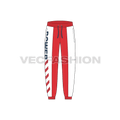 Mens sport track pants flat sketch, front view