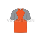 Mens sports t-shirt flat sketch, front view