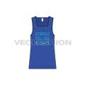Mens square neck top flat sketch, front view