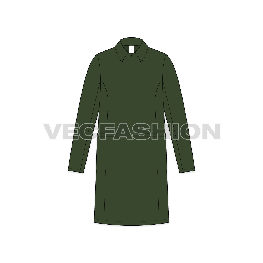 Mens Straight Coat front view