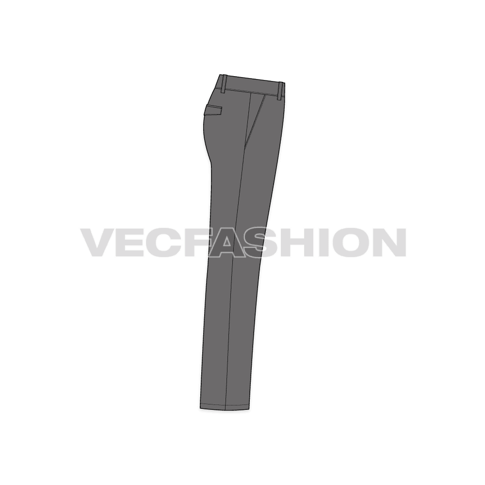 Pants fashion flat sketch template10 Royalty Free Vector