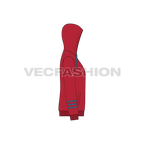Mens streetwear hoodie flat sketch, side view