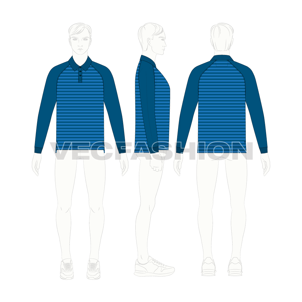 Mens Striped Polo Shirt