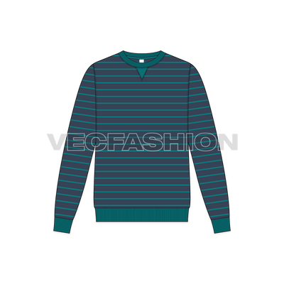 Mens Striped Sweatshirt