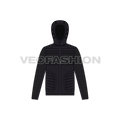 Mens Stylish Puffer Jacket flat sketch, front view