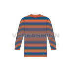 Mens tee with 3/4 sleeves flat sketch, front view