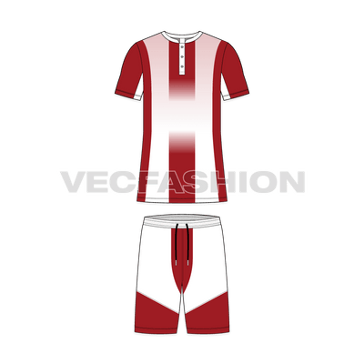Mens tennis uniform kit, variant flat sketch, front view