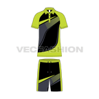 Mens tennis uniform kit, colorway flat sketch, front view