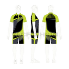 Mens tennis uniform kit, colorway flat sketch, croqui sketch