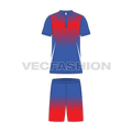 Mens tennis uniform kit, technical flat sketch, front view