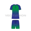 Mens tennis uniform kit flat sketch, front view