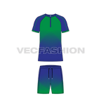 Mens tennis uniform kit flat sketch, front view