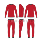 Mens training compression set flat sketch, on croqui