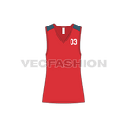 Mens training day tank flat sketch, front view
