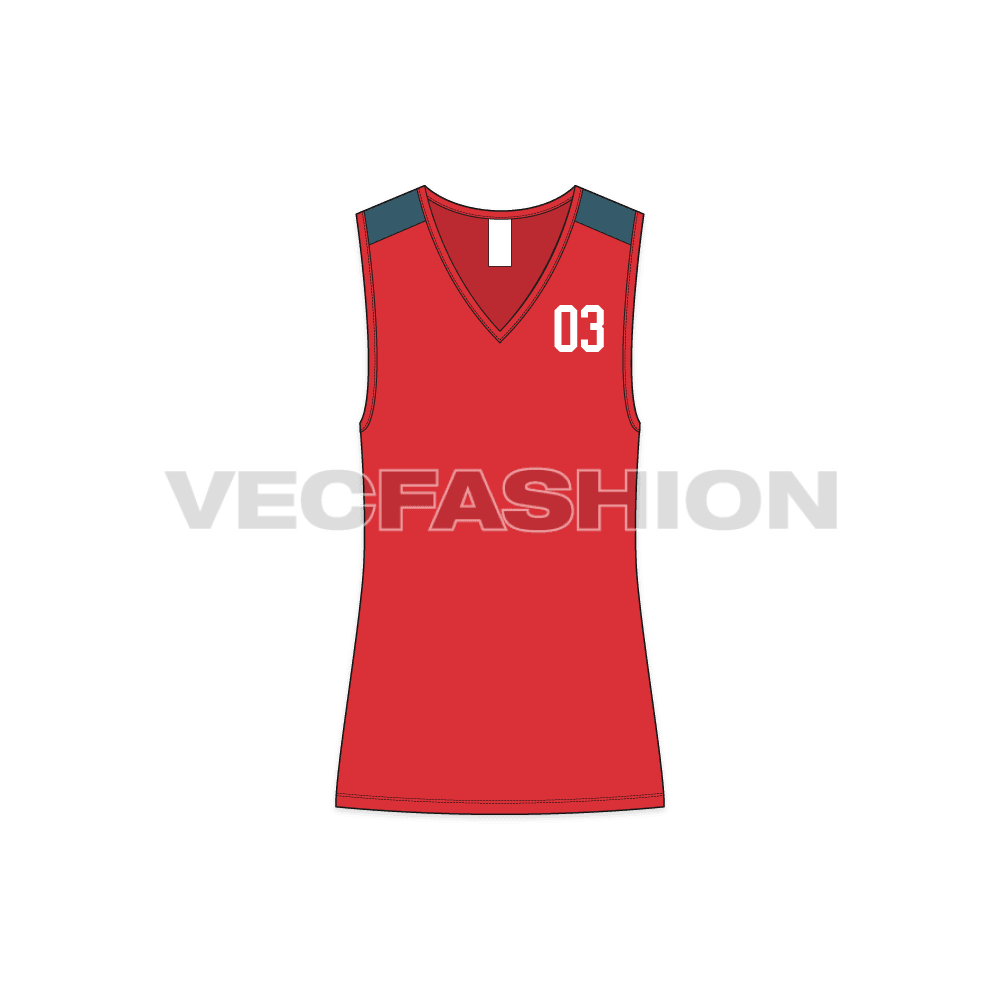 Mens training day tank flat sketch, front view