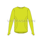 Mens training sport shirt flat sketch, front view