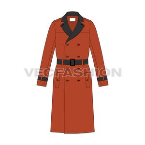 Mens Trench Coat front view