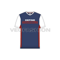 Mens v-neck t-shirt flat sketch, front view