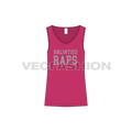 Mens wide v-neck gym tank flat sketch, front view