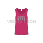 Mens wide v-neck gym tank flat sketch, front view