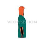 Mens Windbreaker Jacket flat sketch, side view