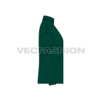 Mens Windbreaker Jacket flat sketch, side view