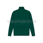 Mens Windbreaker Jacket flat sketch, back view