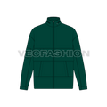 Mens Windbreaker Jacket flat sketch, front view
