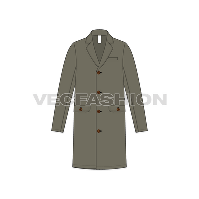 Mens Woolen Coat front view