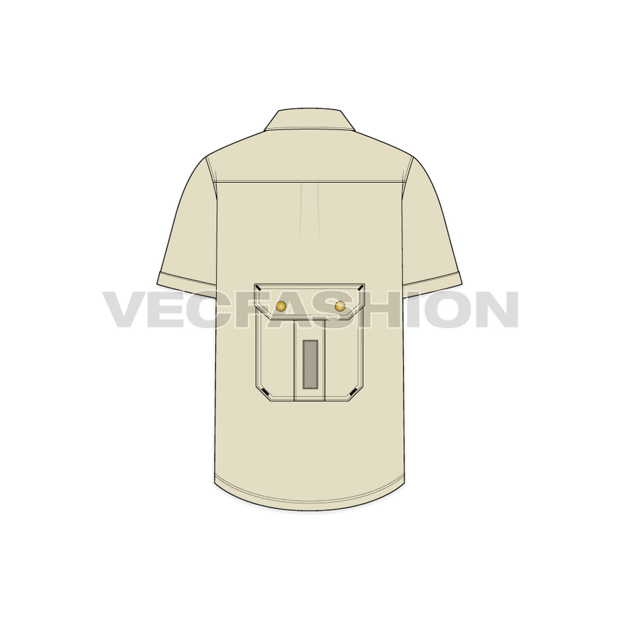 Mens Work Shirt Fashion Template - VecFashion
